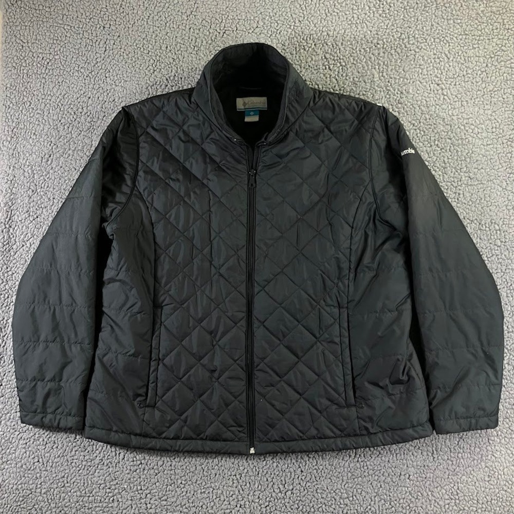 Columbia Copper Crest Quilted Fleece Lined Jacket‎ Black Plus Size 2X